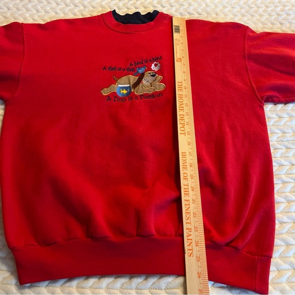 M&C Vintage Sweatshirt Size large A dog is a person “ - Picture 7 of 8